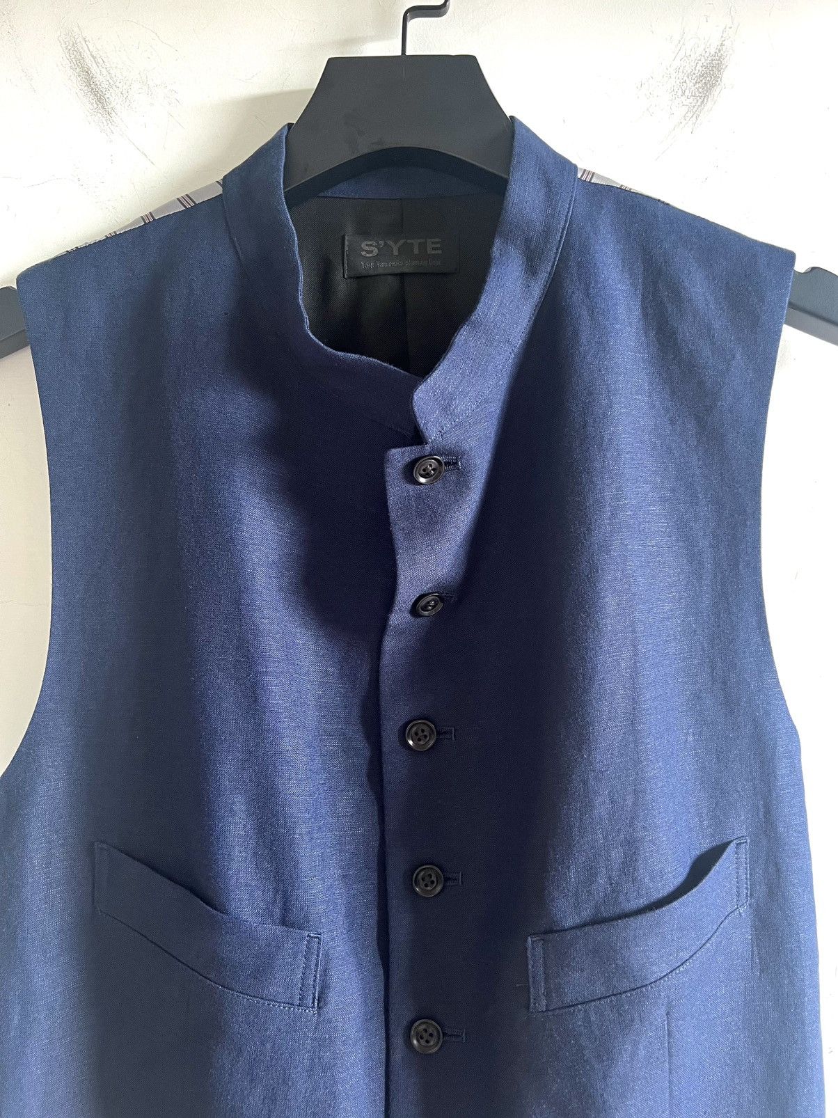 Yohji Yamamoto S'yte Yohji Yamamoto - Stand Collar Tailored Vest Size US L / EU 52-54 / 3 - 3 Thumbnail