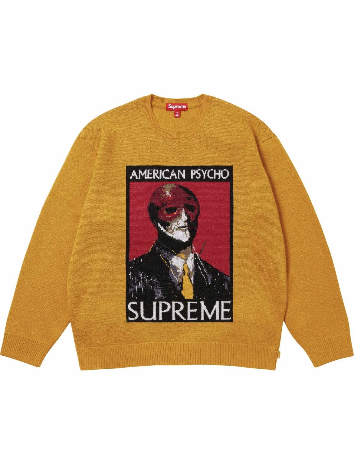 Supreme Supreme American Psycho Sweater Yellow Mustard FW23 | Grailed