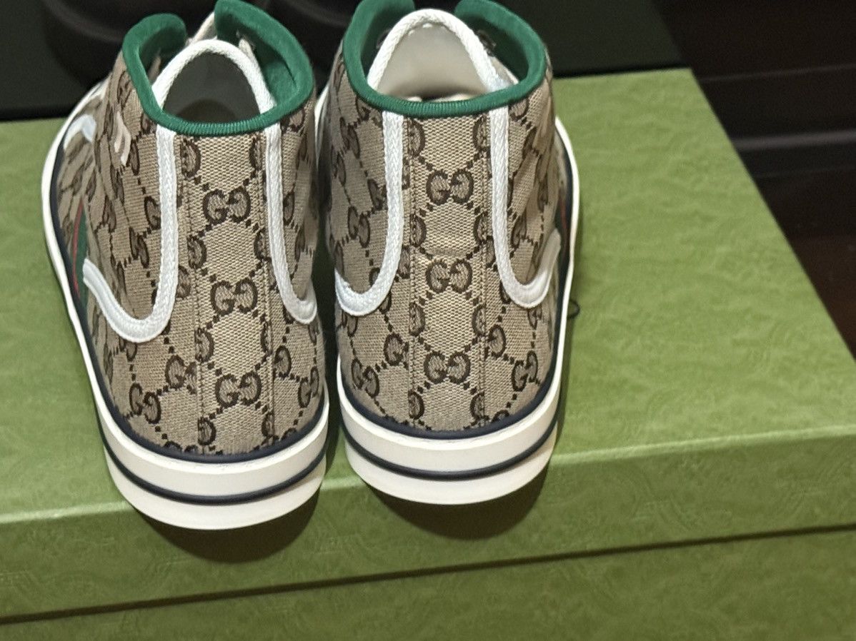 Gucci GUCCI BEIGE PRINT GG SNEAKERS-SIZE 10 - CANVAS HIGH TOP 🎁💎 Size US 10 / EU 43 - 5 Thumbnail