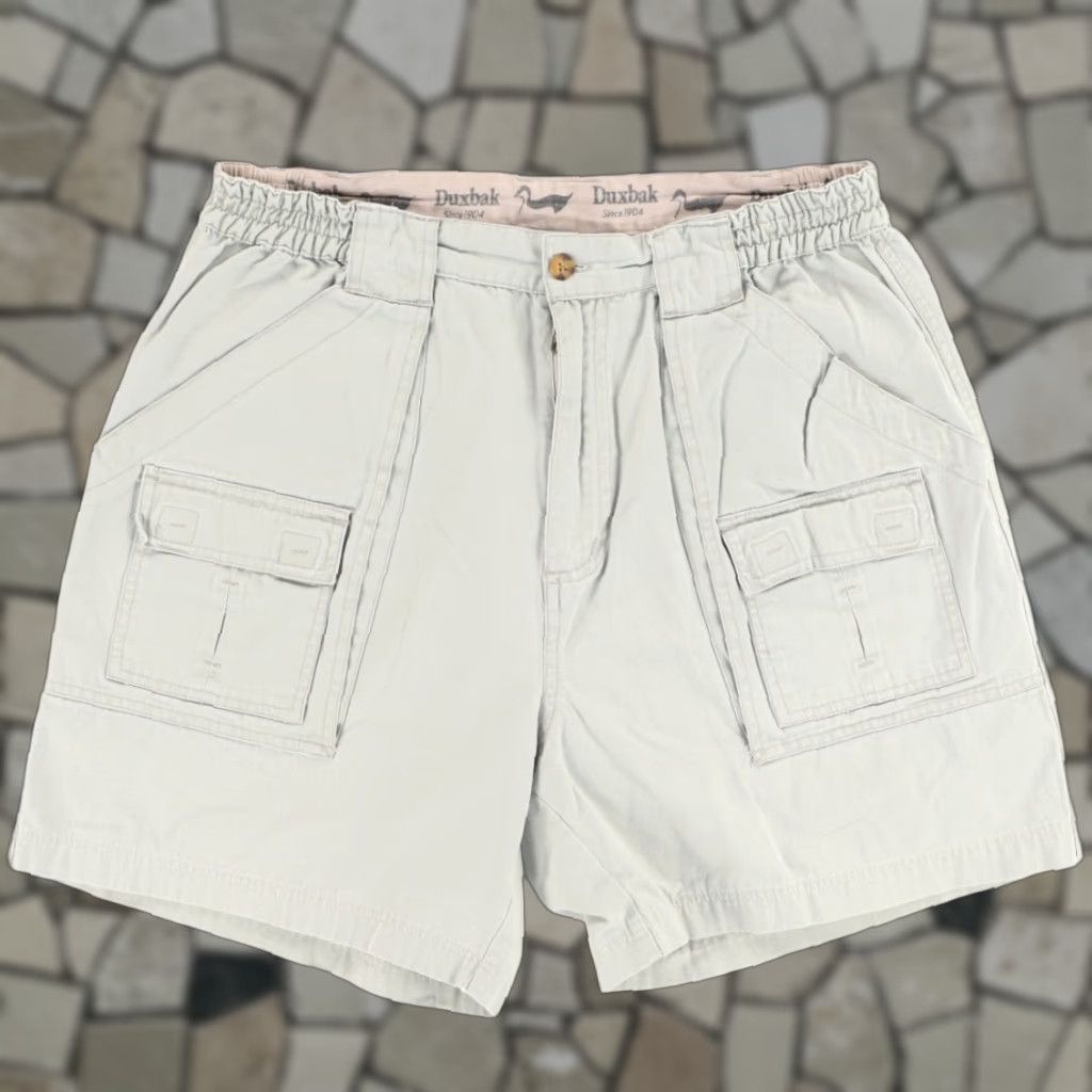 Vintage VTG Duxbak Cotton Canvas Cargo Shorts Gray Men's 34 Size US 34 / EU 50 - 1 Thumbnail