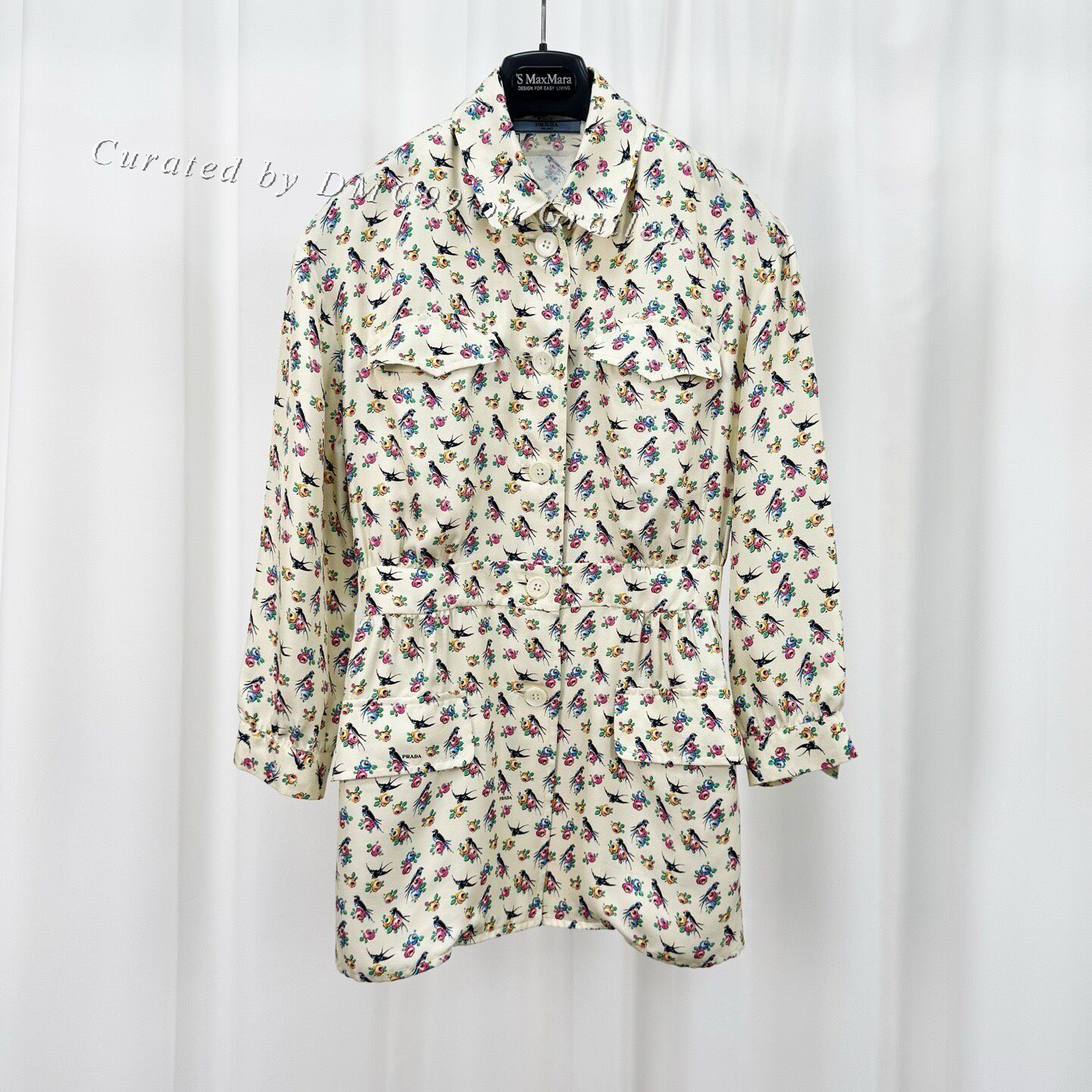 Prada Prada Magpie Floral Triangle Logo Silk Dress Size S / US 4 / IT 40 - 1 Thumbnail