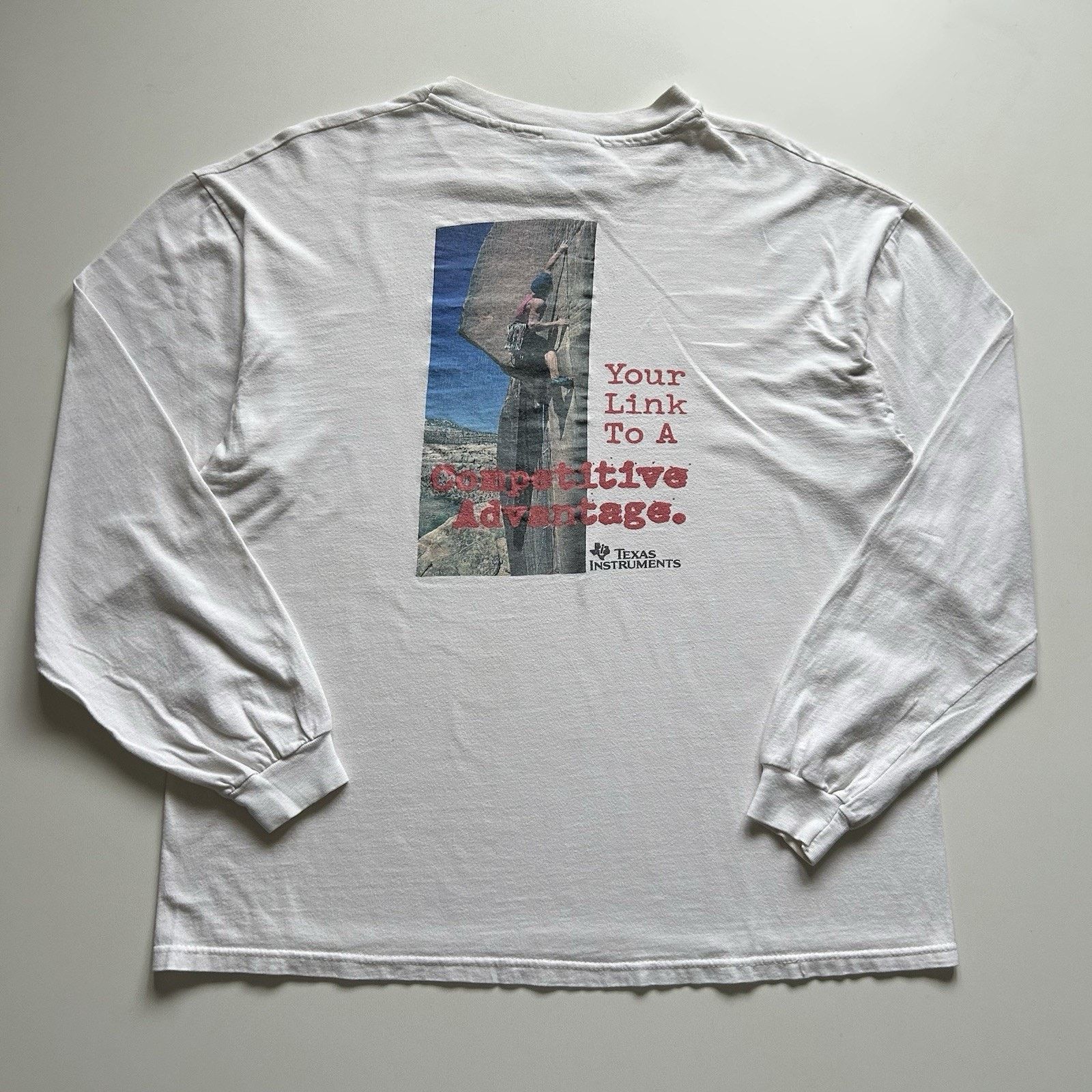 Hanes × Vintage Vintage Texas Instruments T-Shirt XL Hanes Beefy Long Sleeve Size US XL / EU 56 / 4 - 1 Thumbnail