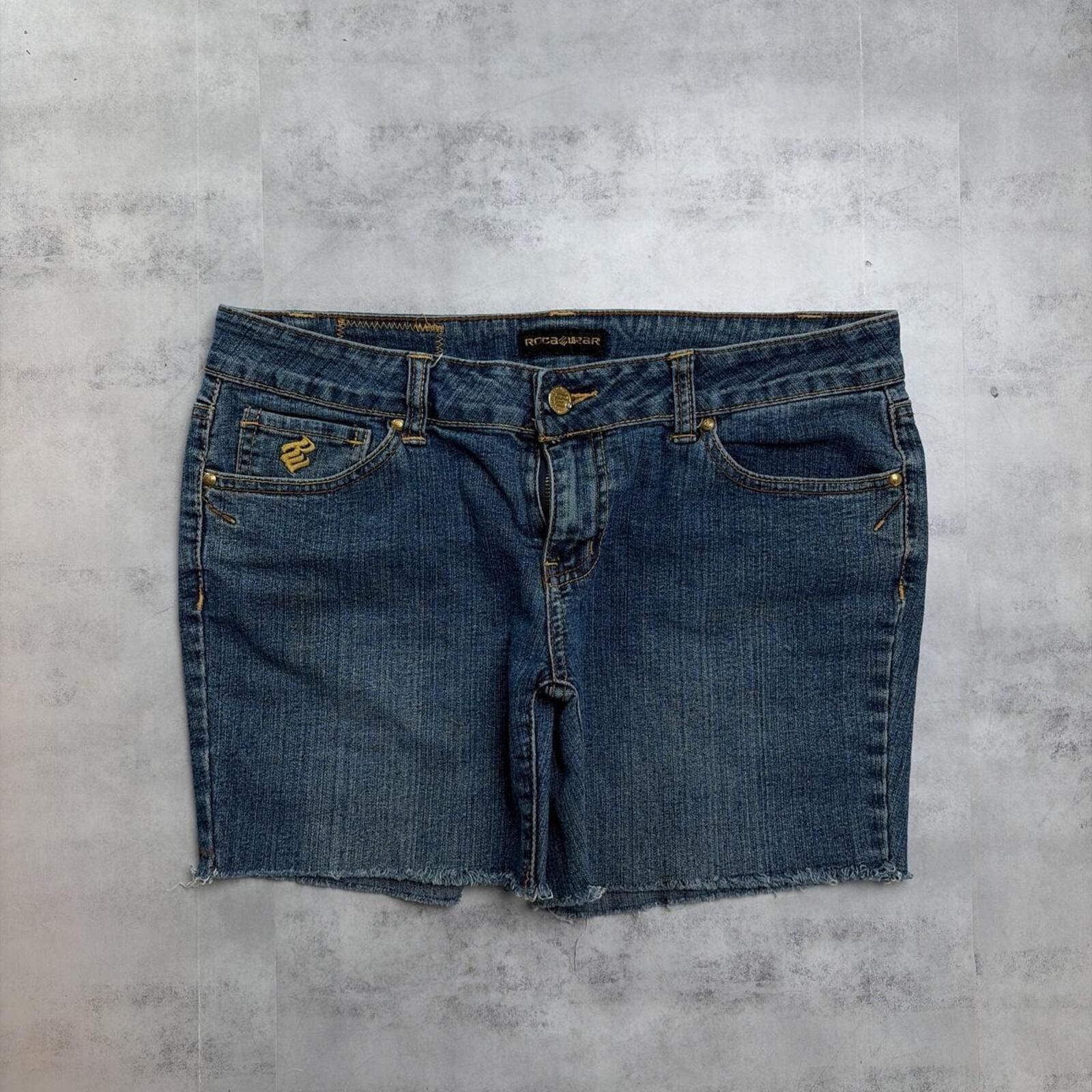 Rocawear Y2K Blue Rocawear Grunge Skater Mini Denim Shorts Size 30" / US 8 / IT 44 - 2 Thumbnail