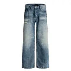 Japanese Brand VIBE American retro washed distressed men's ripped jeans Size US 32 / EU 48 - 7 Thumbnail