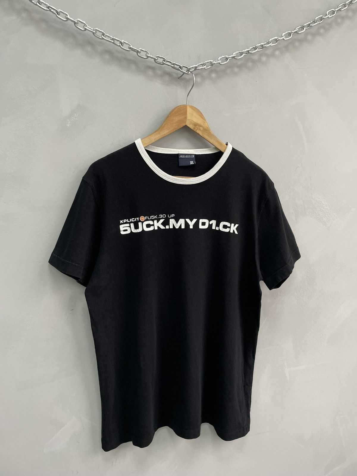 Designer Vintage Fishbone Suck My Dick Xplicit Layered Tee Sz XL Size US L / EU 52-54 / 3 - 4 Thumbnail