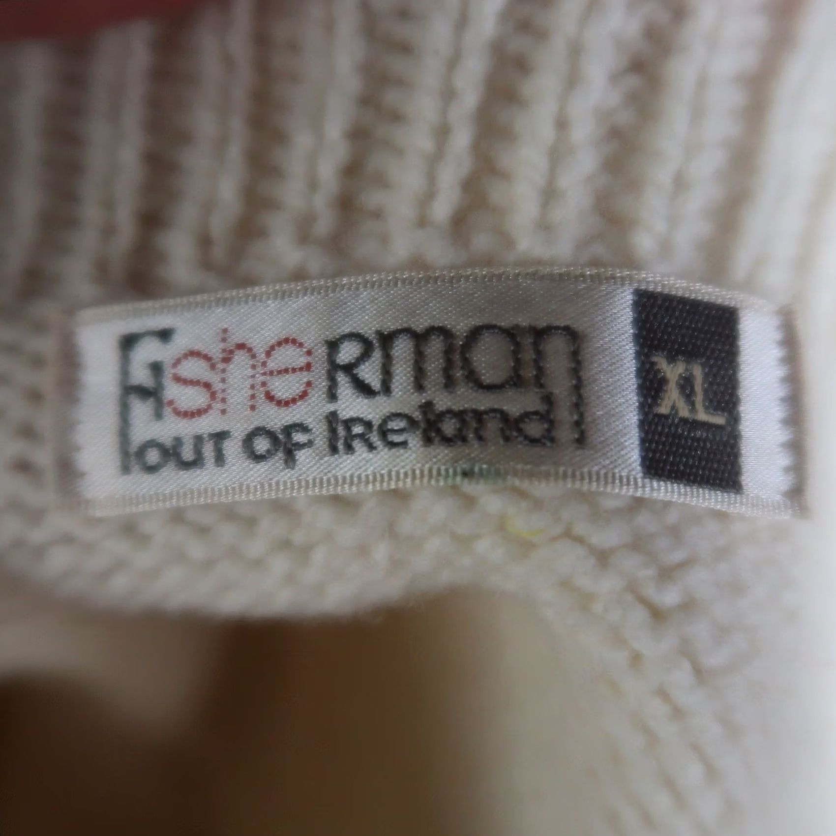 Vintage VINTAGE Fisherman Out Of Ireland Cream Wool Anchor Sweater Womens XL Pullover Knit Wool/Cashmere Navy Marine Nautical Mens? Size XL / US 12-14 / IT 48-50 - 5 Thumbnail