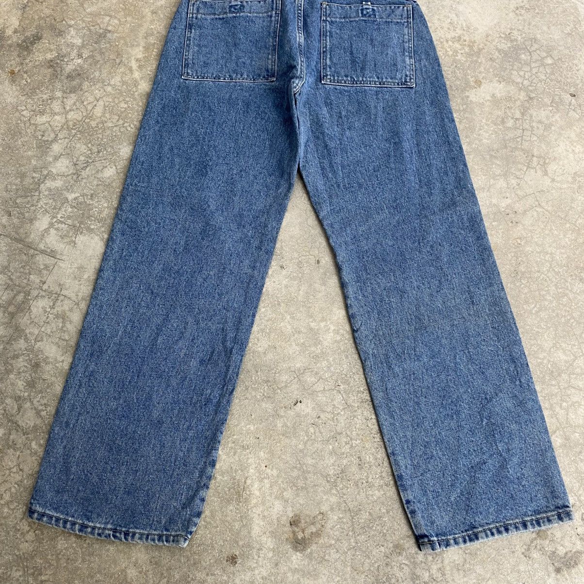 Marithe + Francois Girbaud 2000’s MFG Stonewashed Blue Baggy Denim Wide Vintage Jeans Size US 32 / EU 48 - 11 Thumbnail