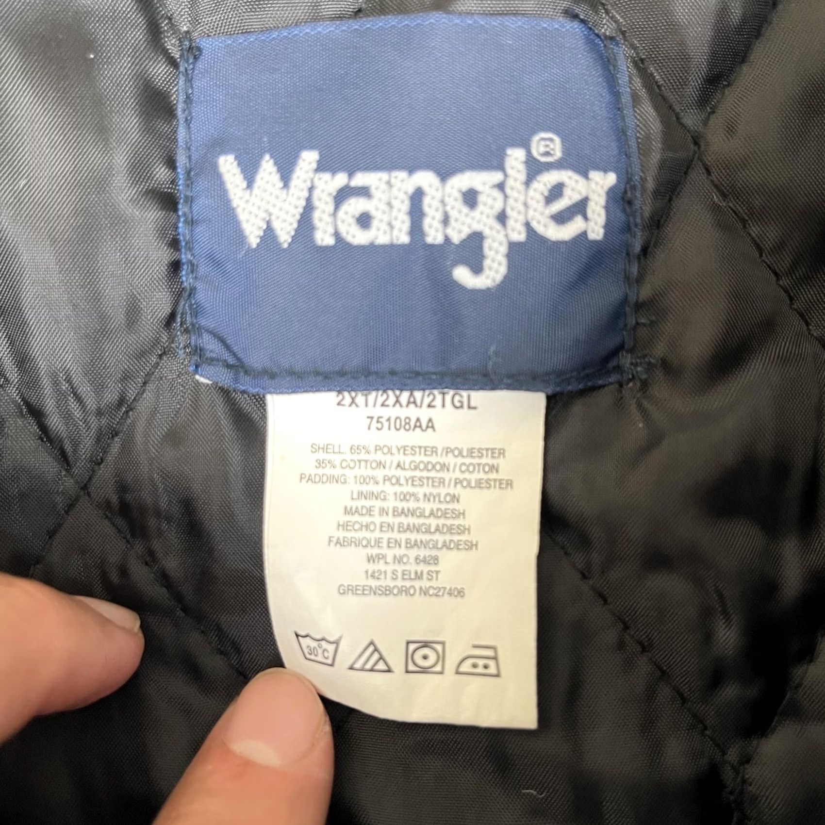 Wrangler Wrangler Jacket Mens 2XLT Blue Plaid Quilted Flannel Lined Snap Shacket Workwear Size US XXL / EU 58 / 5 - 3 Thumbnail