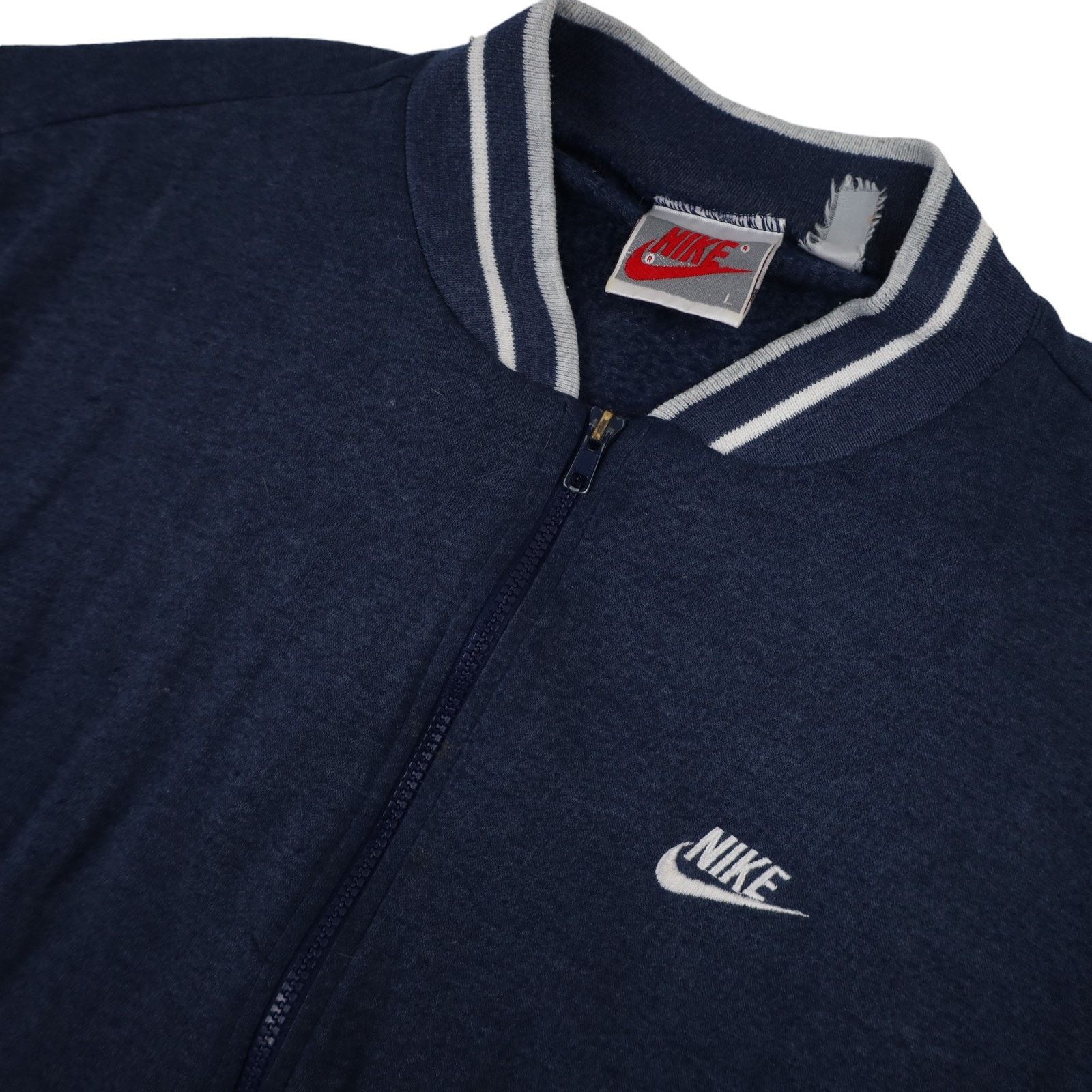 Nike × Vintage Vintage 90s Nike Cotton Track Jacket Size US L / EU 52-54 / 3 - 6 Thumbnail