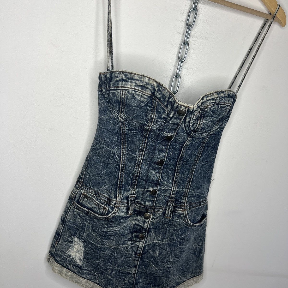 Miss Sixty Vintage Miss Sixty Denim Jumpsuit Playsuit Y2k 00s Size 30" / US 8 / IT 44 - 3 Thumbnail