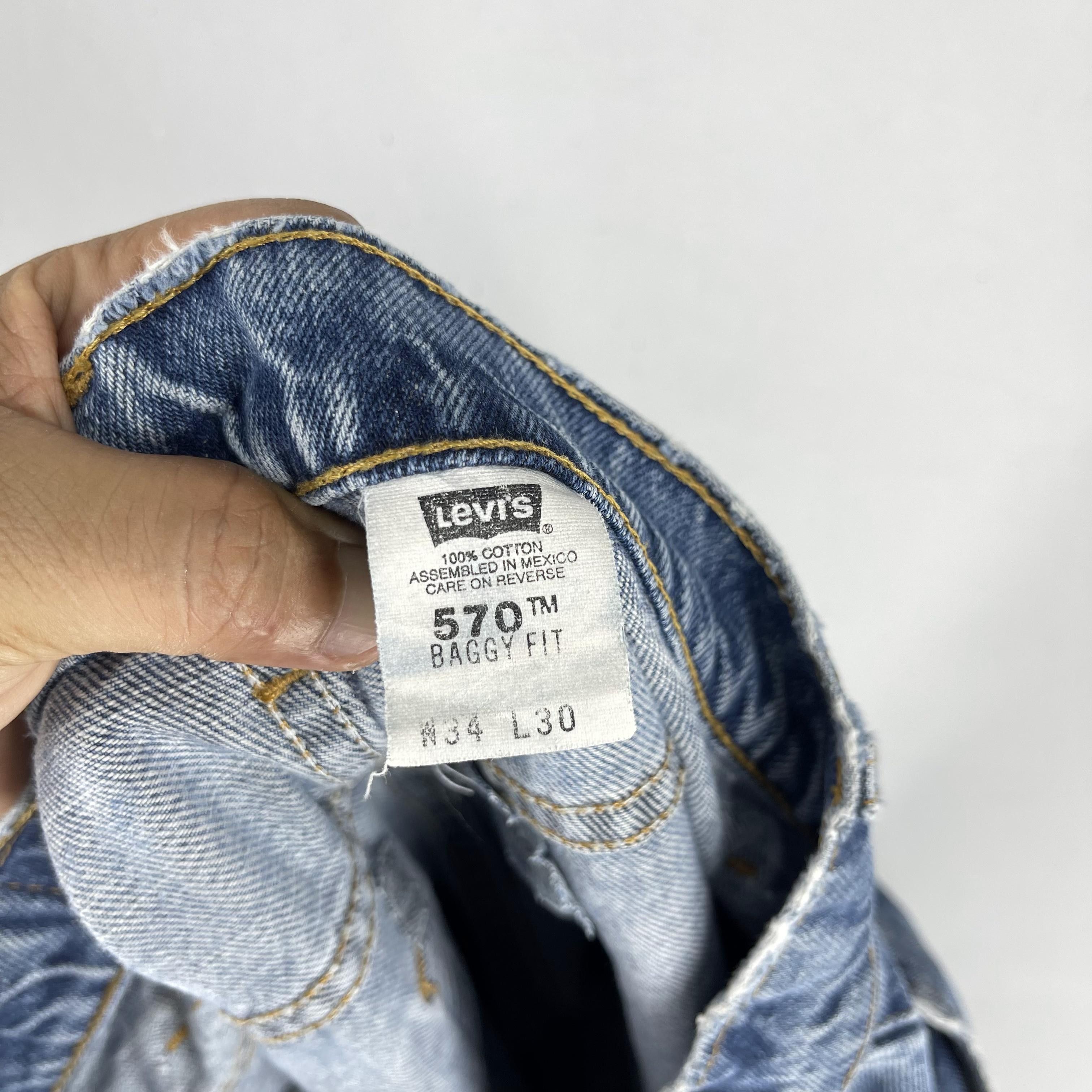 Levi's × Vintage Size 33 Vintage Levis 570 Distressed Reinforced Jeans Size US 33 - 6 Thumbnail