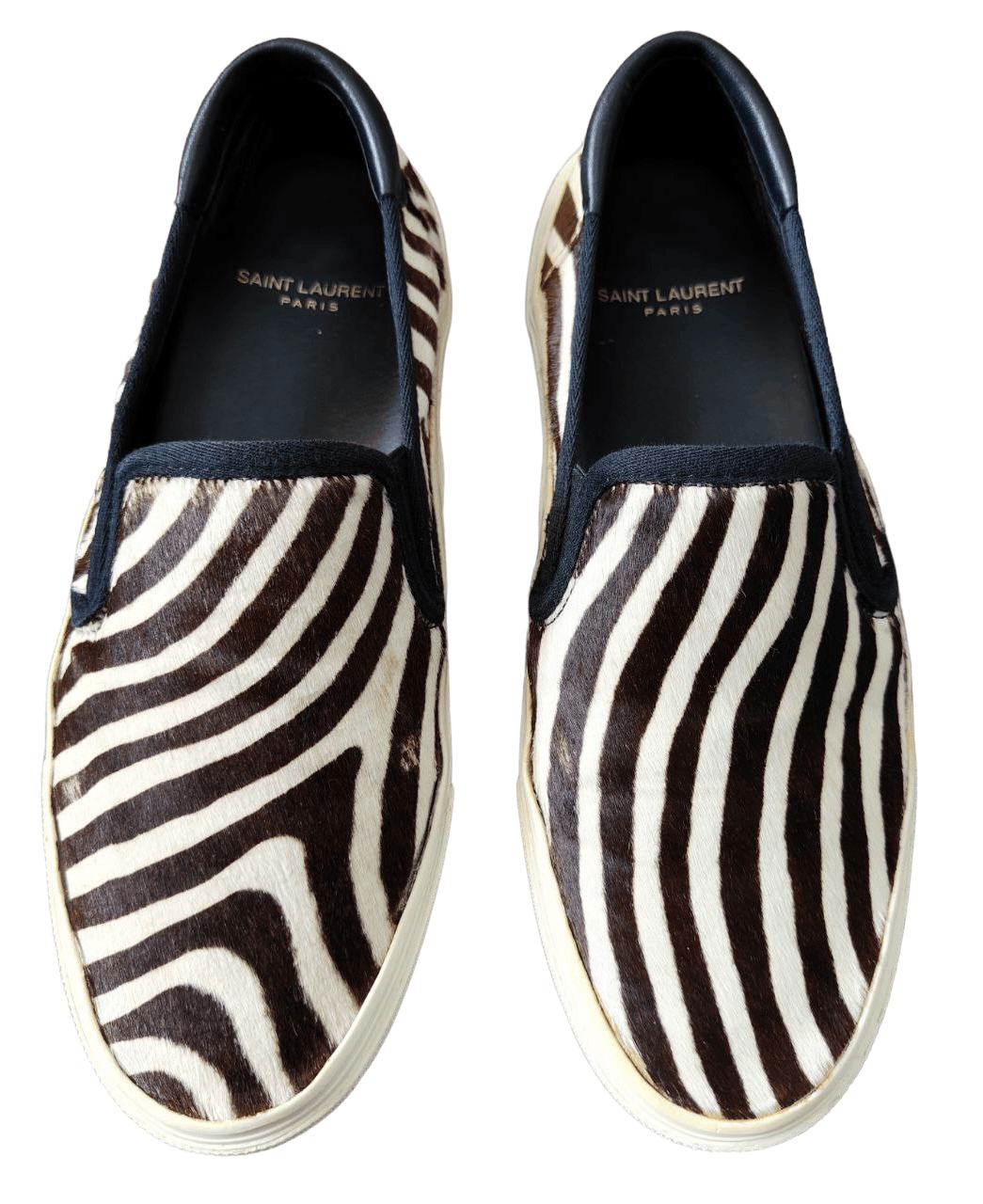 Hedi Slimane × Saint Laurent Paris Zebra Pony Slip On Size US 7 / IT 37 - 2 Thumbnail