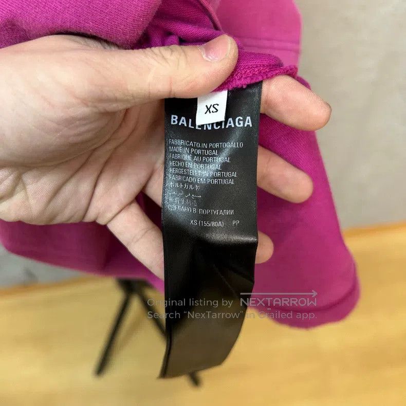 Balenciaga Balenciaga Powder Purple Handwritten Logo Distressed Short Size US XS / EU 42 / 0 - 4 Thumbnail