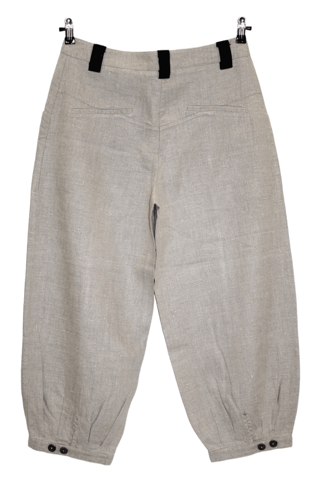 Ivan Grundahl E-Avantgarde DK Woven Raw Linen Drop Crotch Balloon Pants Size US 31 - 2 Thumbnail