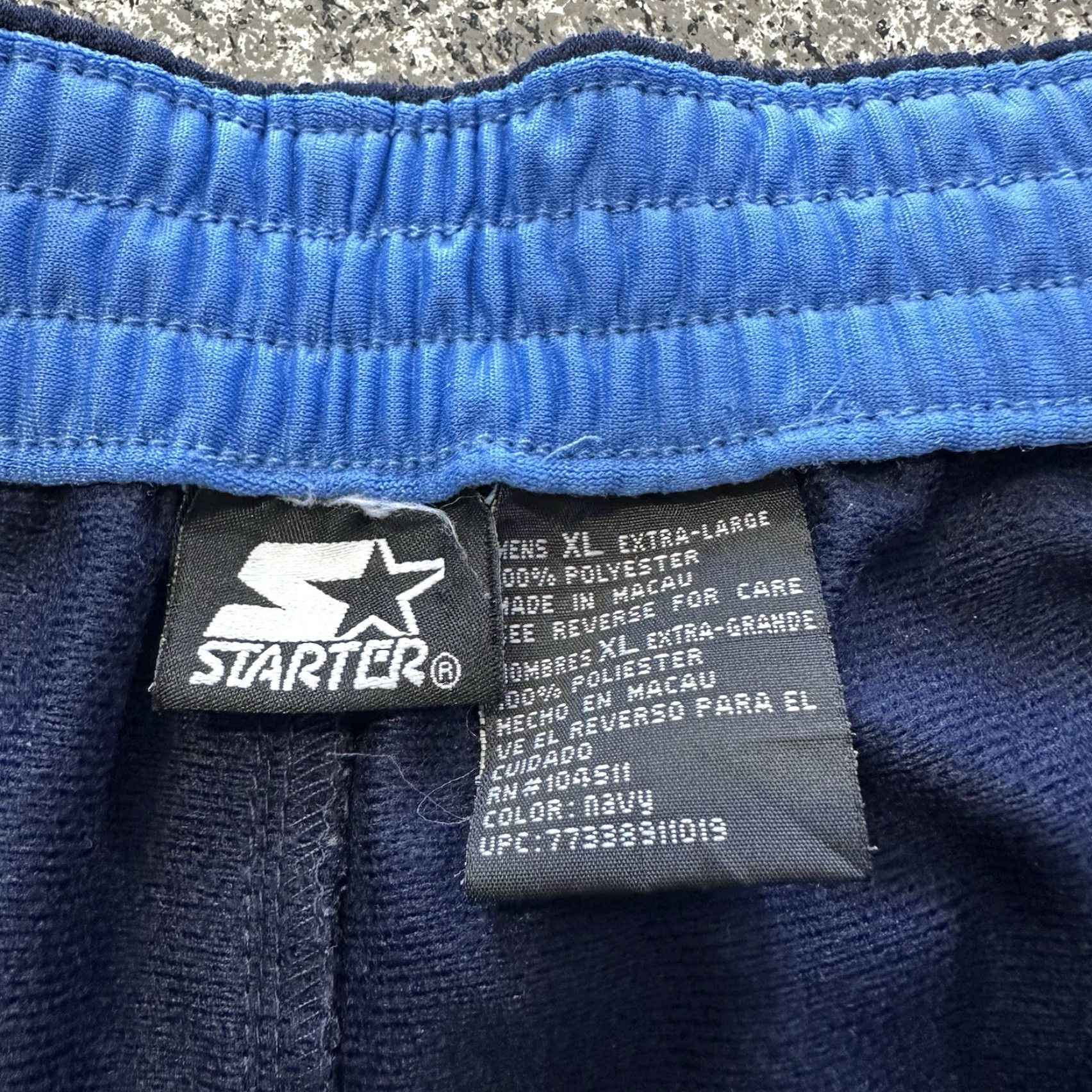 Starter Starter Track Pants Mens XL Navy Blue UNC 90s Y2K Vintage 2 in 1 Shorts Pants Size US 36 / EU 52 - 5 Thumbnail