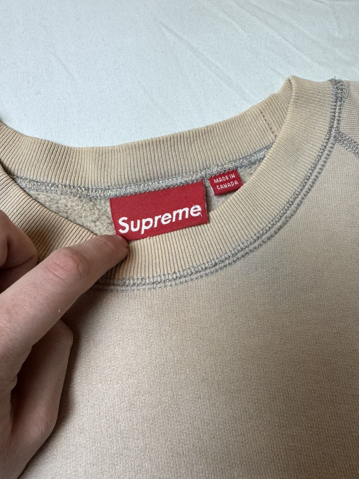 Supreme Supreme Oatmeal Box Logo Crewneck 2006 Size US XXL / EU 58 / 5 - 5 Thumbnail