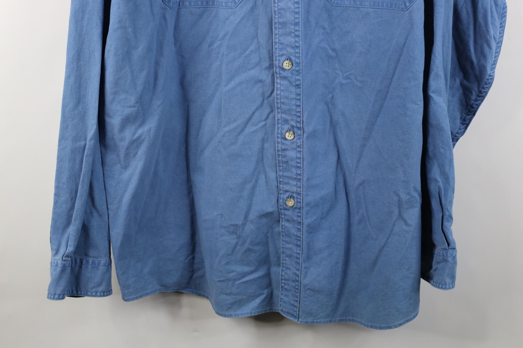 L.L. Bean Vintage LL Bean Stonewash Heavyweight Collared Button Shirt Size US XXL / EU 58 / 5 - 3 Thumbnail