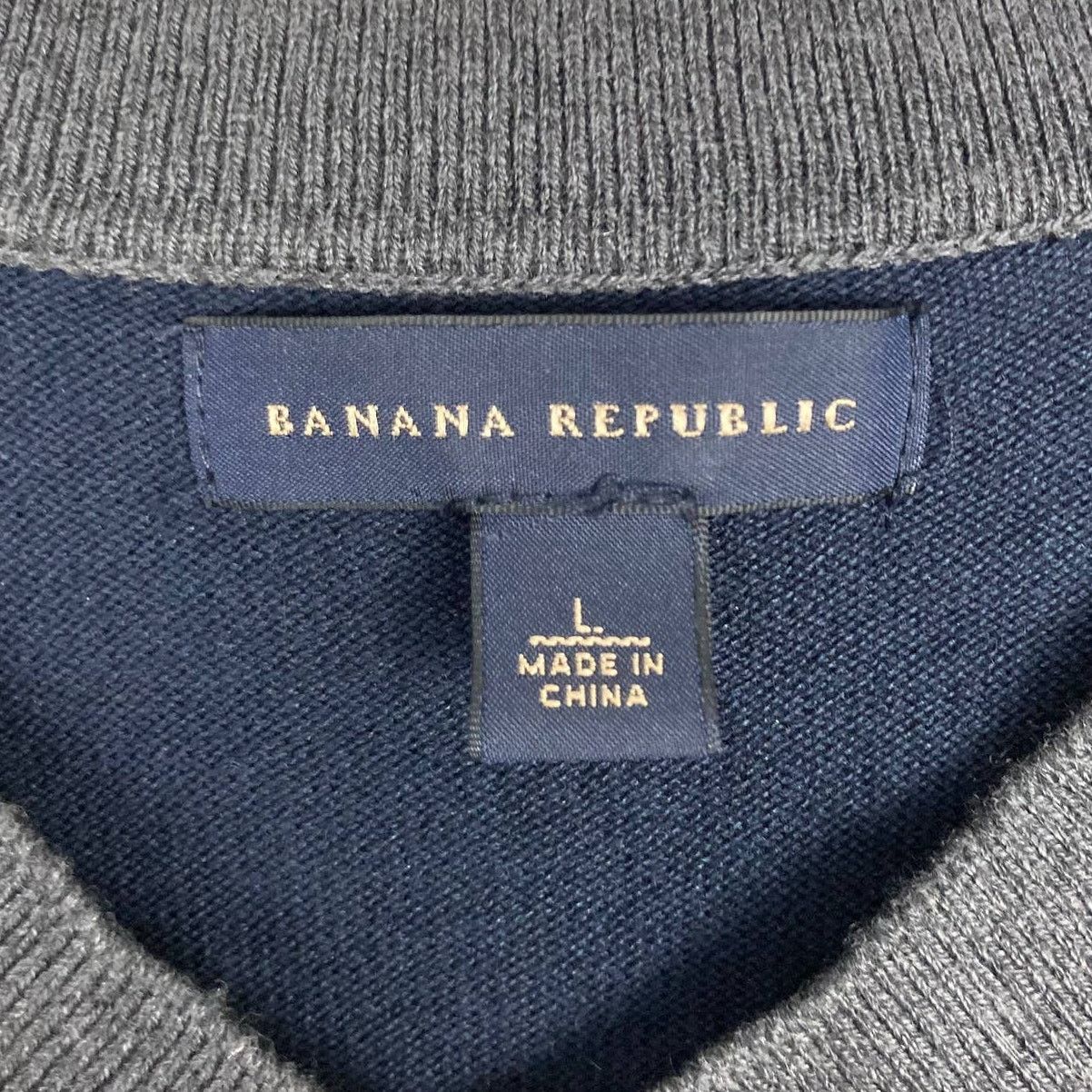 Banana Republic Banana Republic Navy Blue Silk Cashmere Sweater Sz L Size US L / EU 52-54 / 3 - 2 Thumbnail