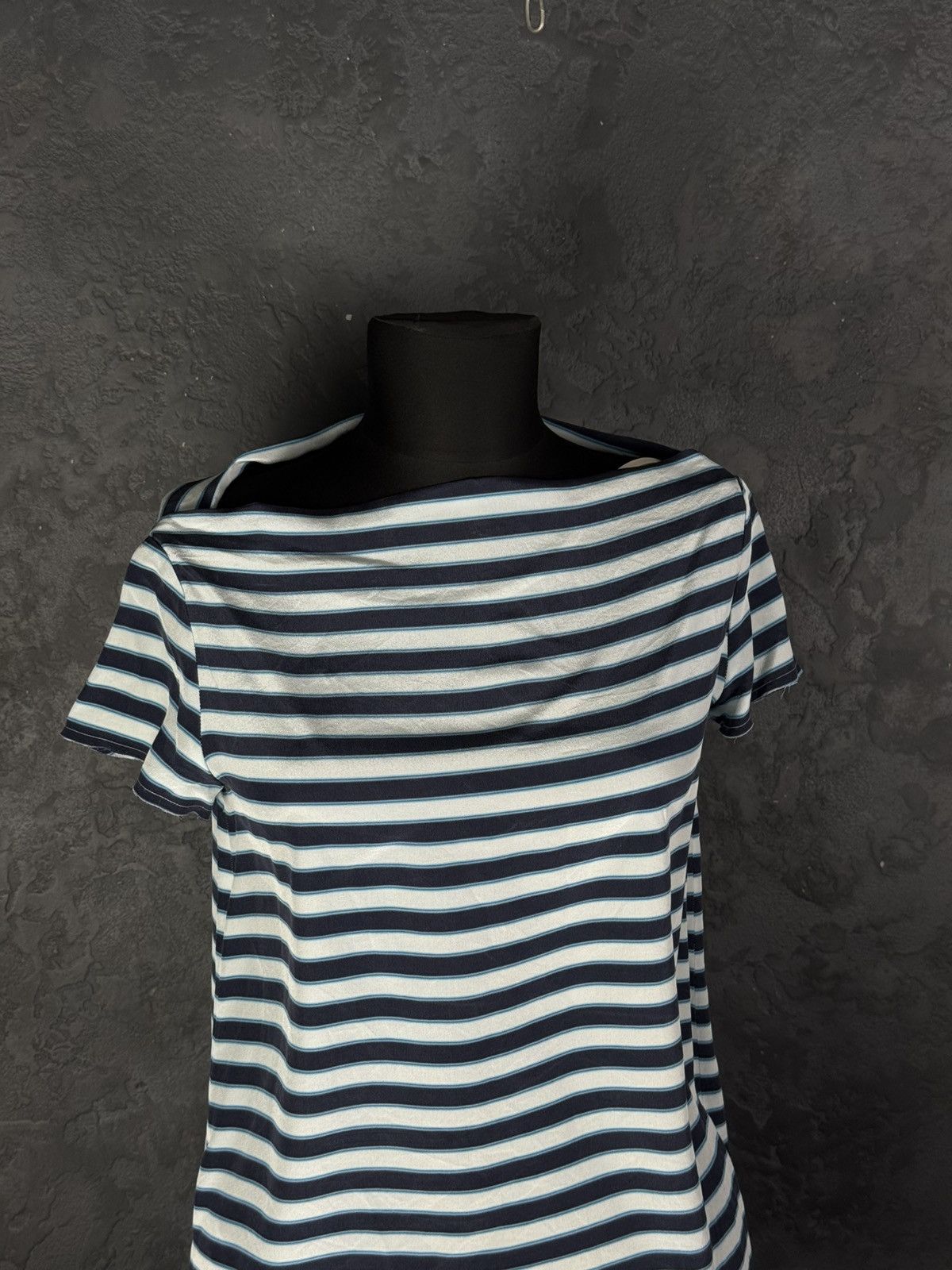 Miu Miu Miu Miu Silk Striped Short Sleeve Women’s T-Shirt Size S / US 4 / IT 40 - 3 Thumbnail