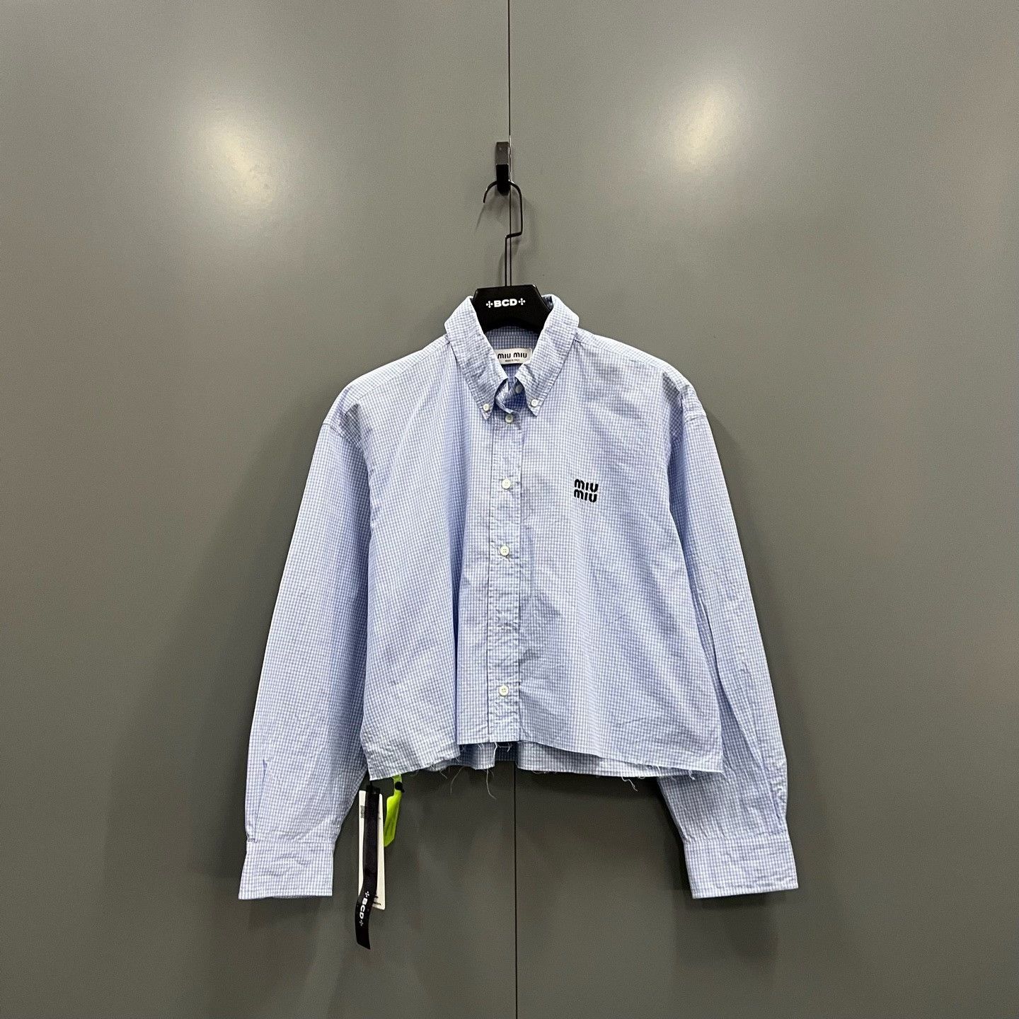 Miu Miu Miu Miu Retro Plaid Blue Button Up it_40 Women Size S / US 4 / IT 40 - 1 Thumbnail