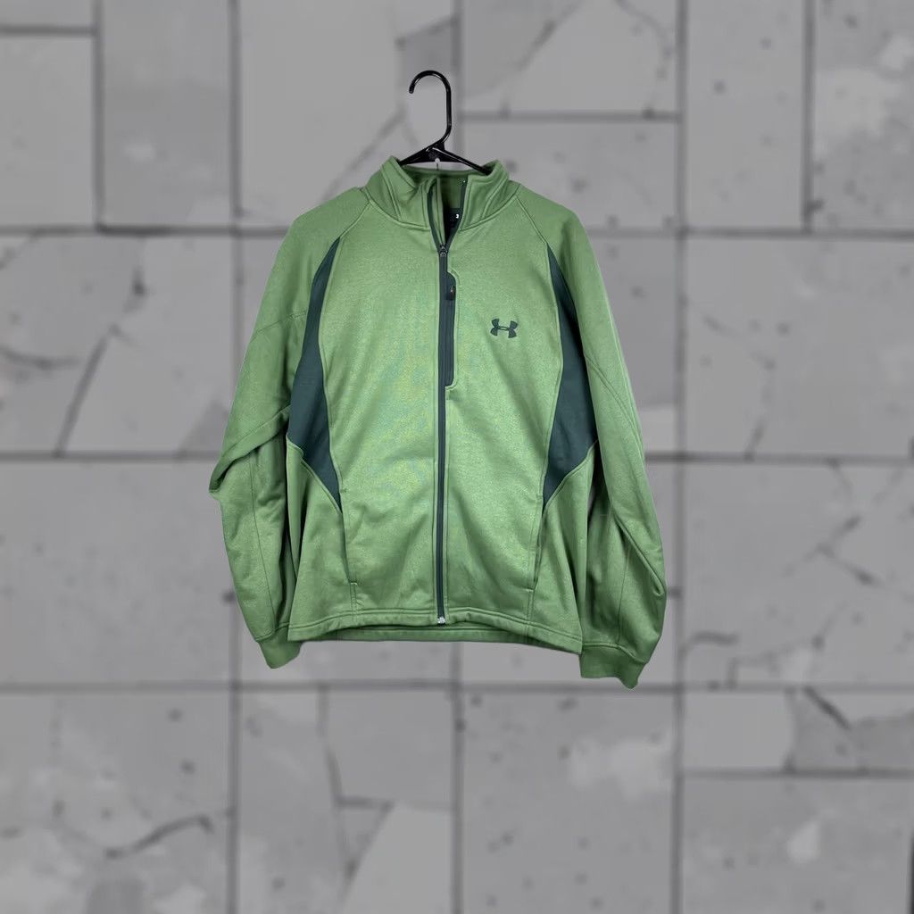 Under Armour Under Armour Jacket Mens Medium Green Fleece Full Zip Athletic Sweatshirt Size US M / EU 48-50 / 2 - 1 Thumbnail