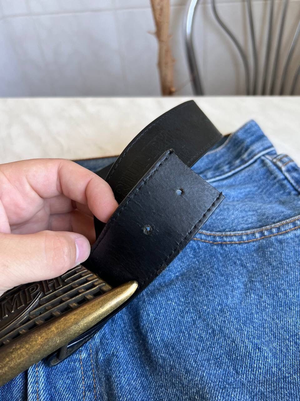 Japanese Brand Triumph motorcycle 2000s vintage leather bike moto belt y2k Size ONE SIZE - 3 Thumbnail