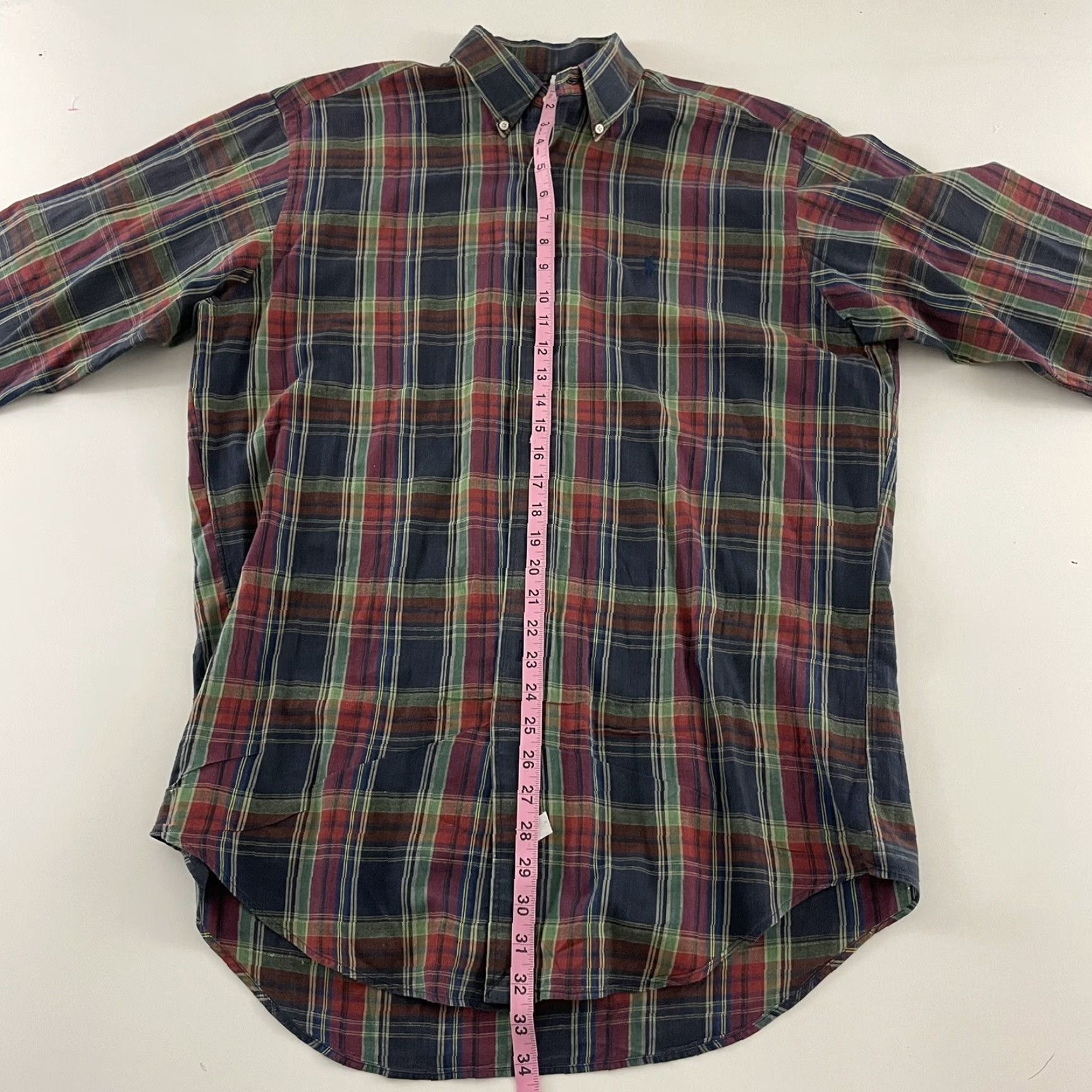 Polo Ralph Lauren Ralph Lauren Shirt Plaid Button-Up Long Sleeve Men M 100% Cotton Multicolor Size US M / EU 48-50 / 2 - 5 Thumbnail