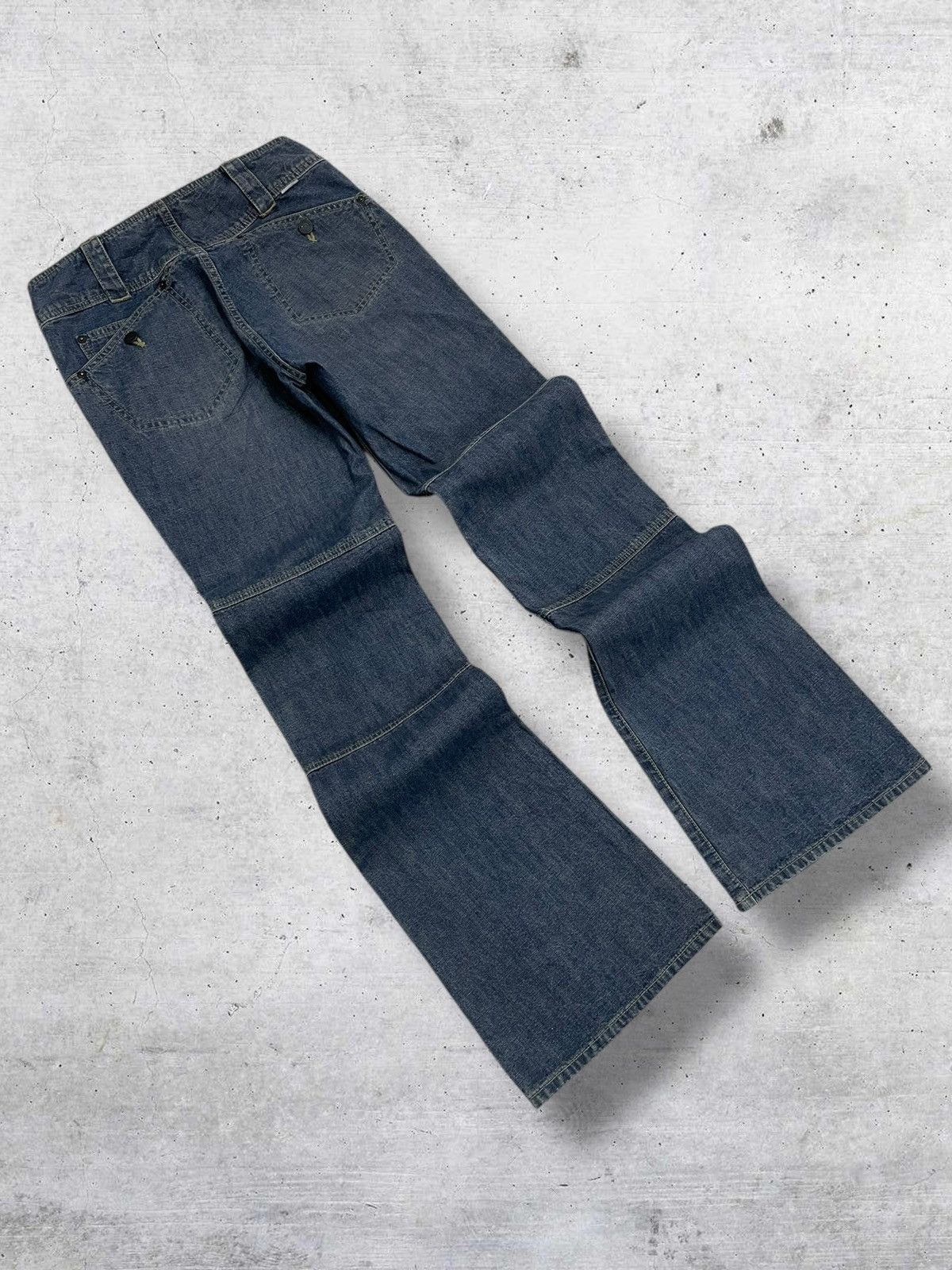 If Six Was Nine VINTAGE INPRIME 90S JAPAN UTILITY FLARED RETRO WORKWEAR JEAN Size US 27 - 9 Thumbnail