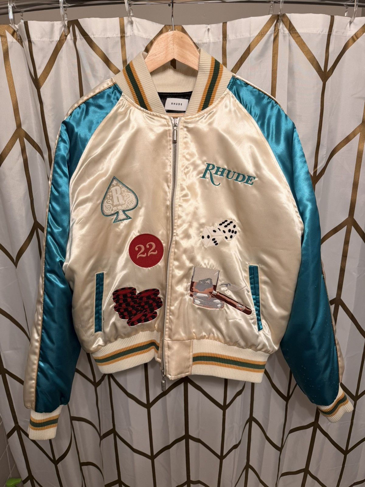 Rhude Rhude Smoking Bomber Jacket Vegas SS 2022 — Size L Size US L / EU 52-54 / 3 - 1 Thumbnail
