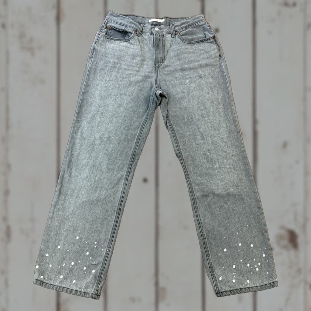 Levi's Levi's Jeans Womens 31 Gray Straight Low Pro 100% Cotton Denim 31x30 Regular Inseam Jeans Womens Gray Size 24" / US 00 / IT 34 - 1 Thumbnail