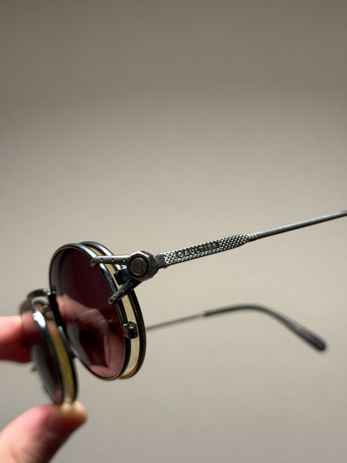 Jean Paul Gaultier Jean Paul Gaultier 90s VINTAGE Magnetic Dual-Lens SUNGLASSES Size ONE SIZE - 3 Thumbnail