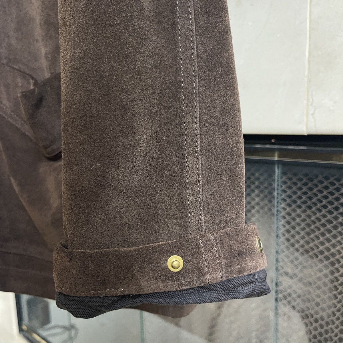 Drake's Drake’s Brown Heavyweight Suede Five-Pocket Chore Jacket Size US M / EU 48-50 / 2 - 9 Thumbnail