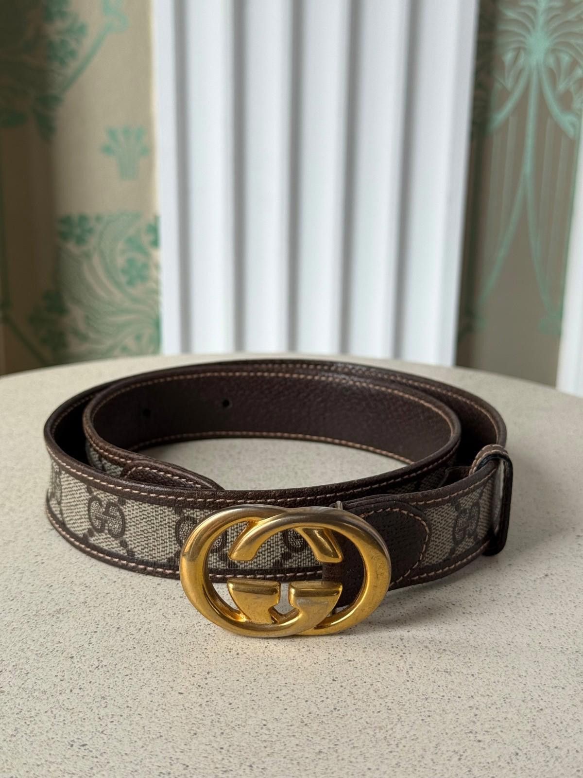 Gucci Vinatge Gucci Monogram Interlocking GG Womens Belt 70 / 28 Size ONE SIZE - 2 Thumbnail