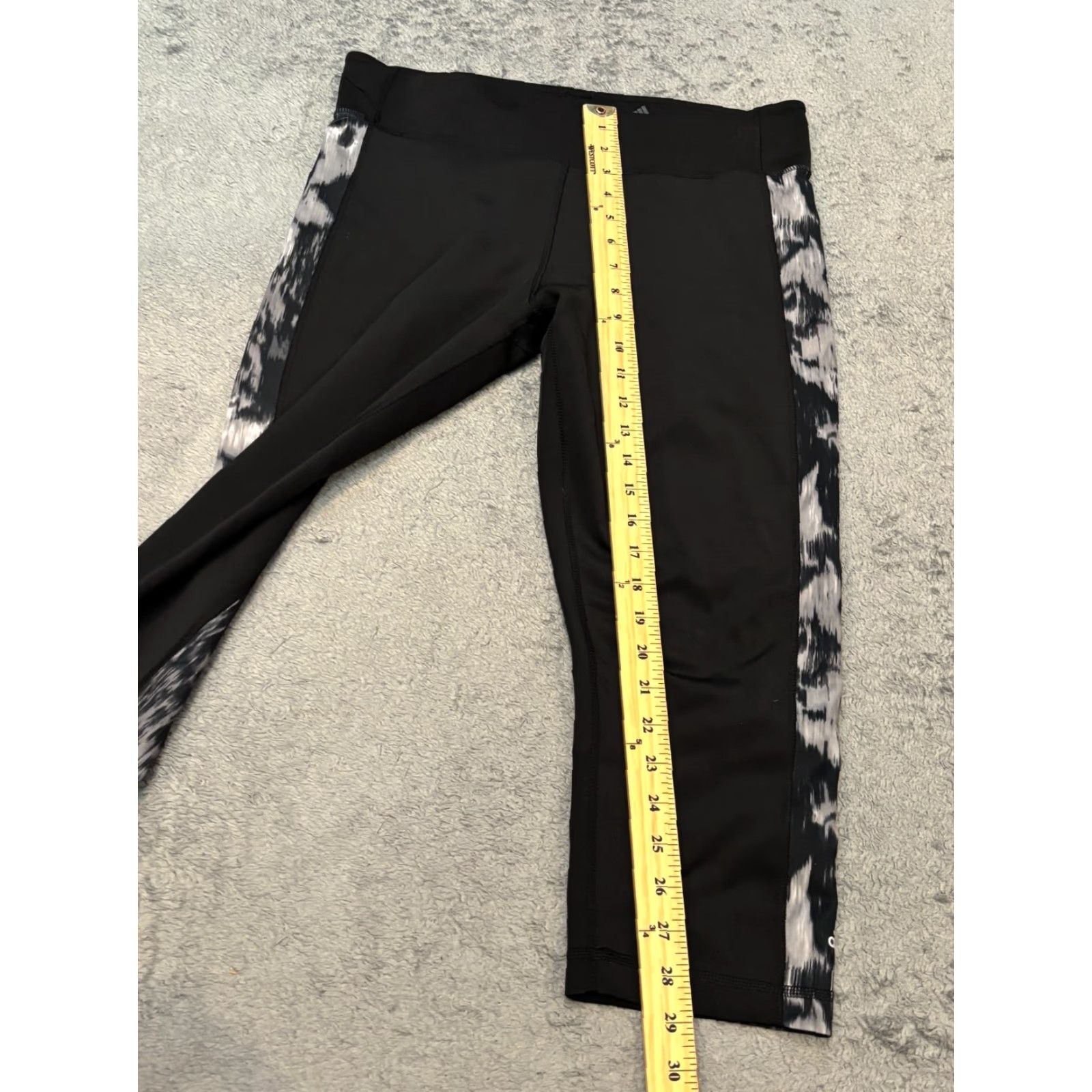 Adidas Adidas Climalite Leggings Womens Large Black Cropped Stretch Active Yoga Size 36" / US 14 / IT 50 - 5 Thumbnail