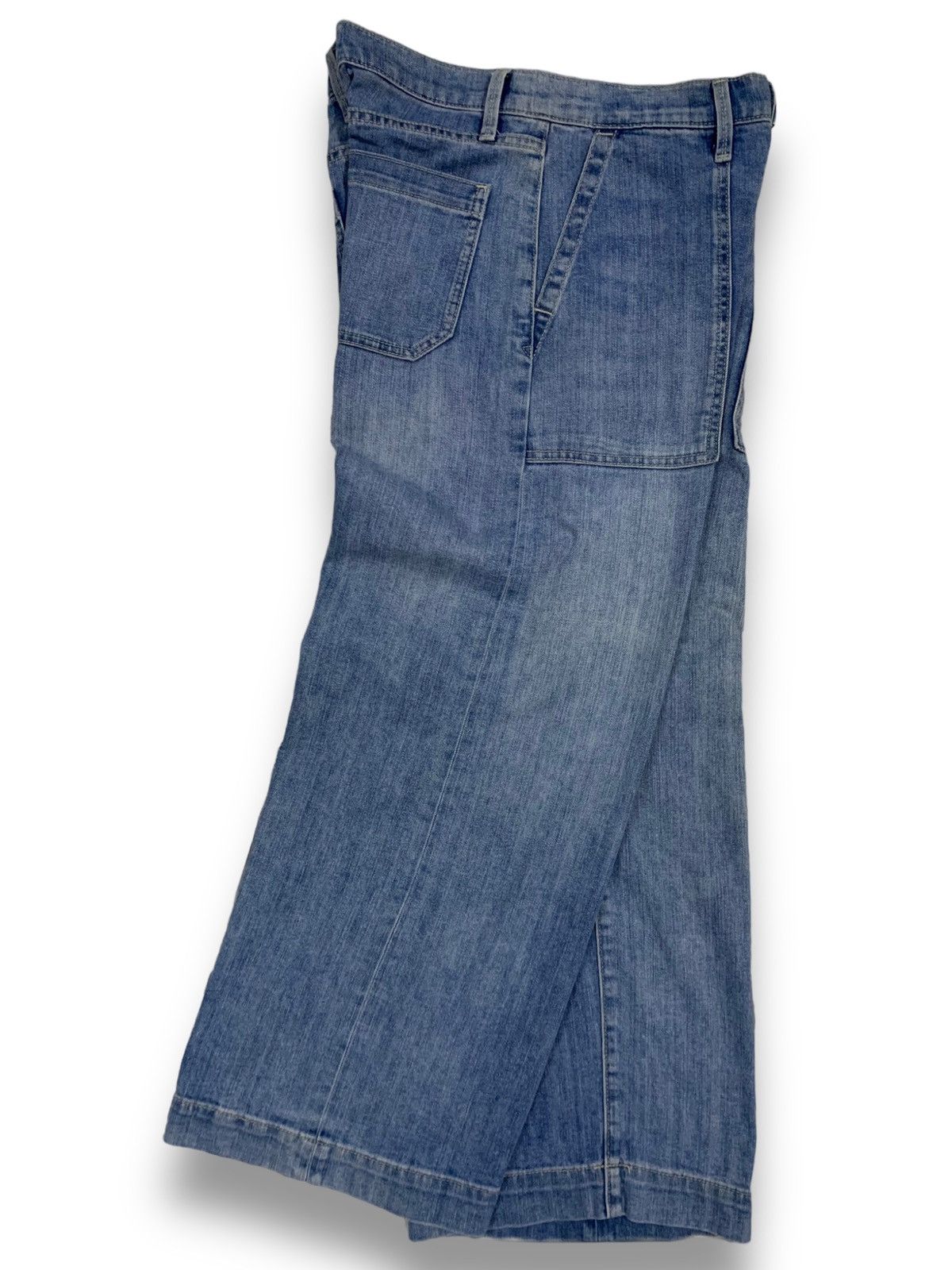 Balenciaga × Gap × Yeezy Vintage Gap Baggy Wide Leg Ankle Fatigue Denim Pants Size US 29 - 3 Thumbnail