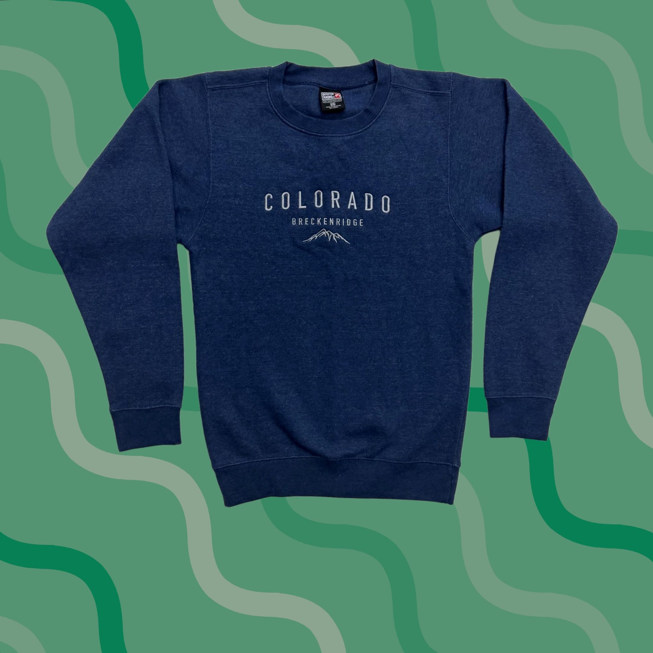 CO Outfitter Trading Co Sweatshirt Mens XS Blue Colorado Breckenridge Crewneck Pullover Graphic Print Embroidered Fleece All Seasons Sweatshirt Crewneck Size US XS / EU 42 / 0 - 1 Thumbnail