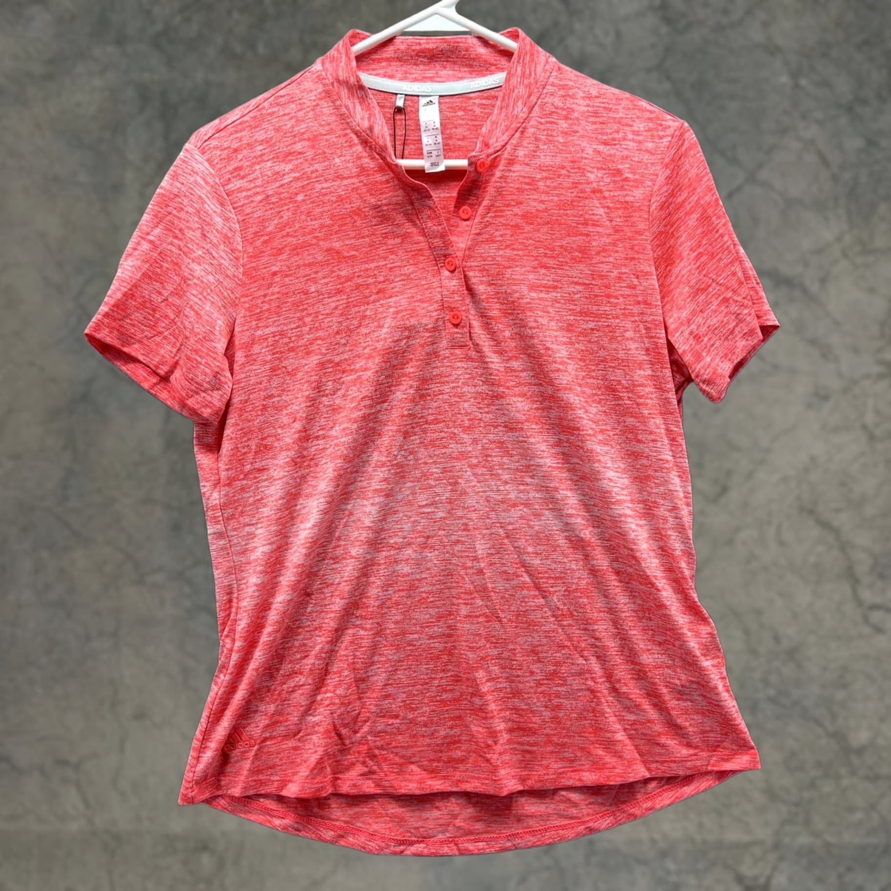 Adidas Adidas Polo Shirt Womens Medium Flash Red Novelty Short Sleeve Golf FS4738 Size M / US 6-8 / IT 42-44 - 1 Thumbnail