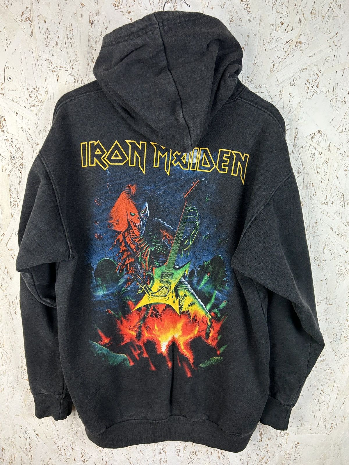 Band Tees Vintage Iron Maiden Skeleton Guitar Faded Bootleg Hoodie Size US L / EU 52-54 / 3 - 4 Thumbnail