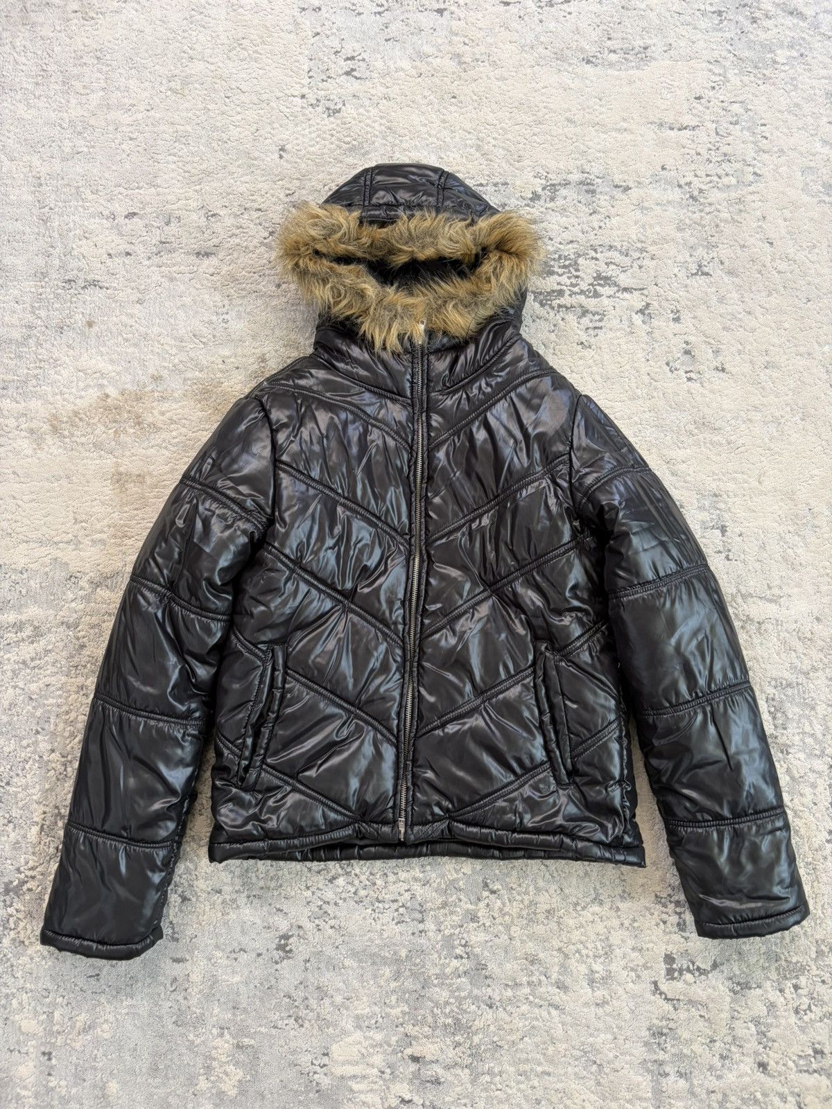 JACKROSE Jack Rose - Fur Hood Black Puffer Jacket Size US M / EU 48-50 / 2 - 1 Thumbnail