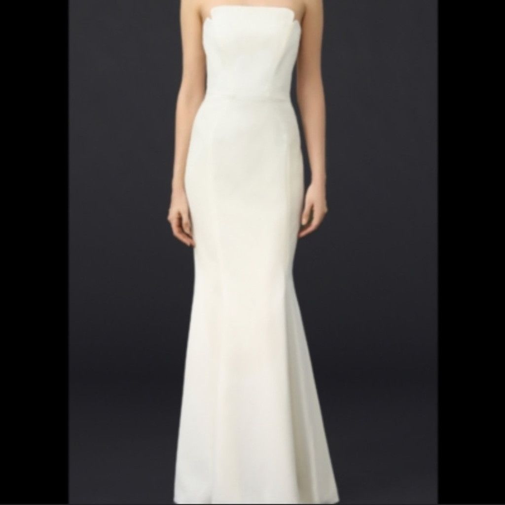 Jil Stuart JILL STUART Strapless Minimalist Bandeau Wedding Gown Dress Size S / US 4 / IT 40 - 1 Thumbnail