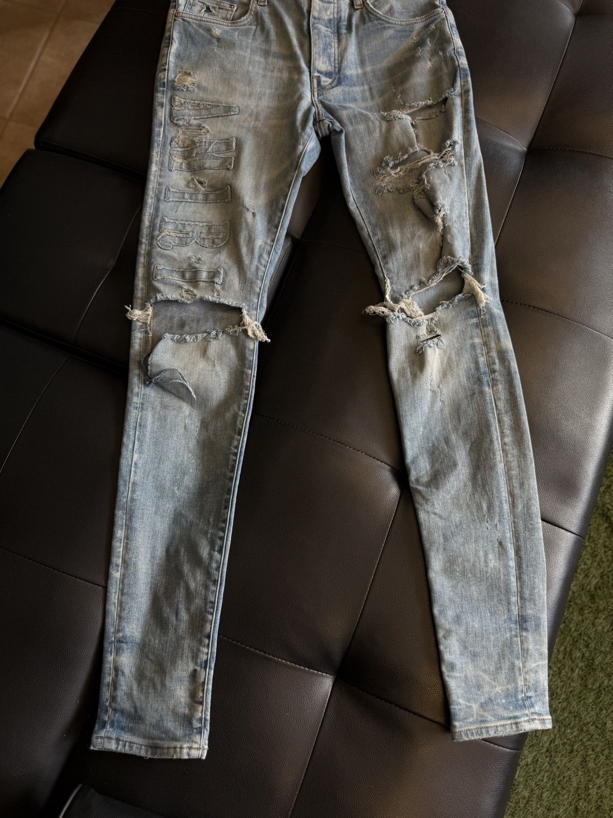 Amiri Amiri Distressed Blue Jeans Size 32 Size US 32 / EU 48 - 2 Thumbnail