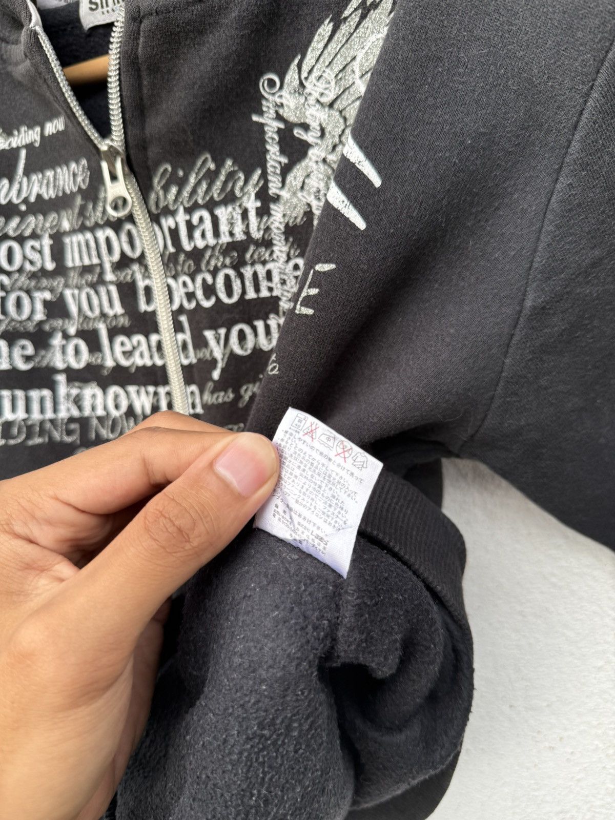 If Six Was Nine Archival Sirmione Cross Anarchy Punk Boxy Zipper Hoodie Size XS / US 0-2 / IT 36-38 - 5 Thumbnail