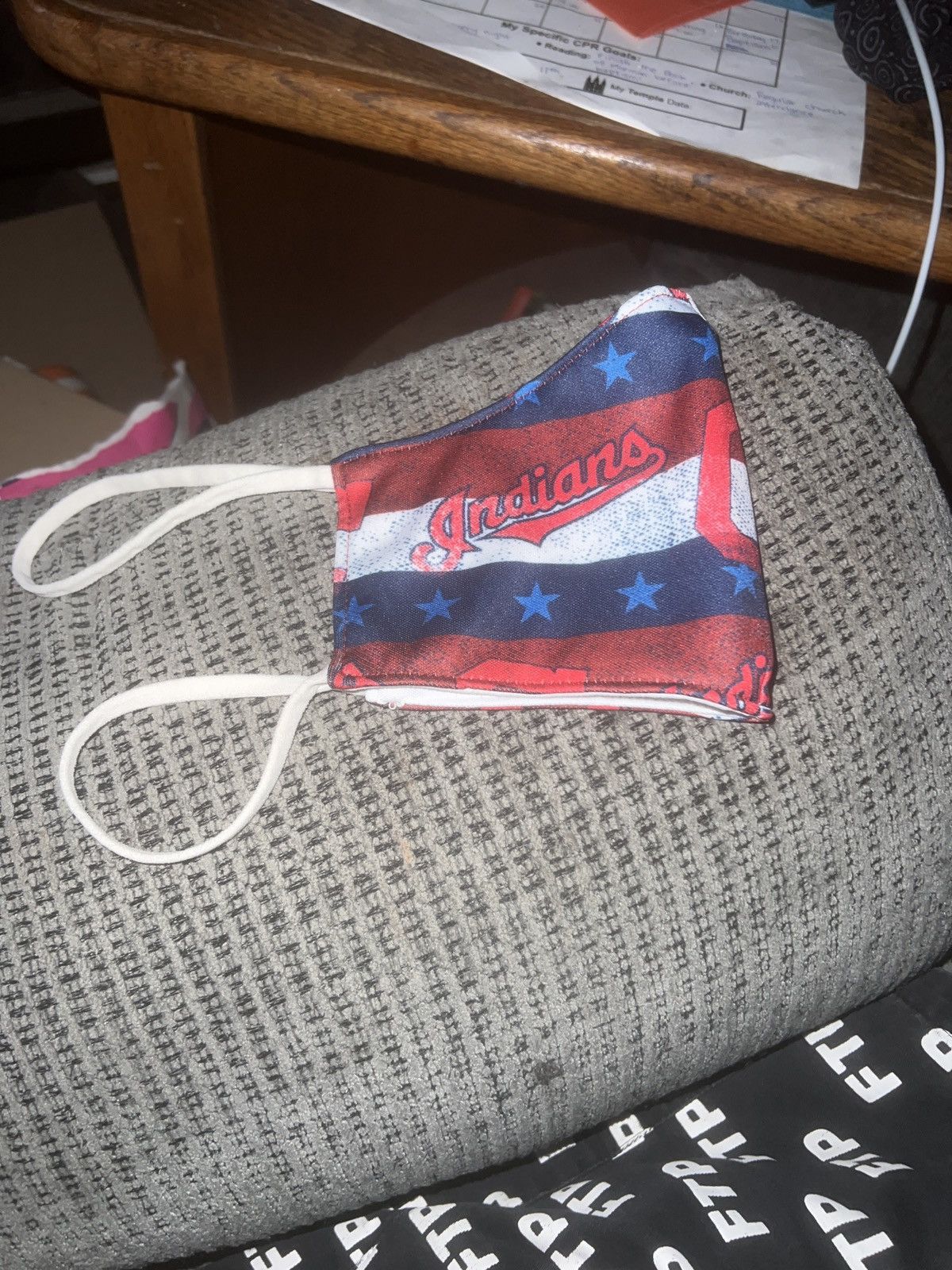 MLB Cleveland Indians American Flag Mask Size ONE SIZE - 3 Thumbnail
