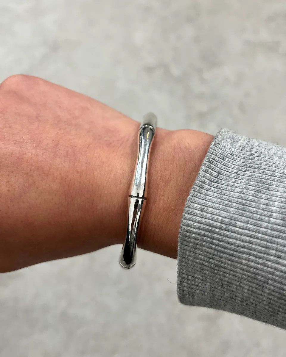 Gucci Gucci Silver Metal Bamboo Bracelet Size ONE SIZE - 3 Thumbnail