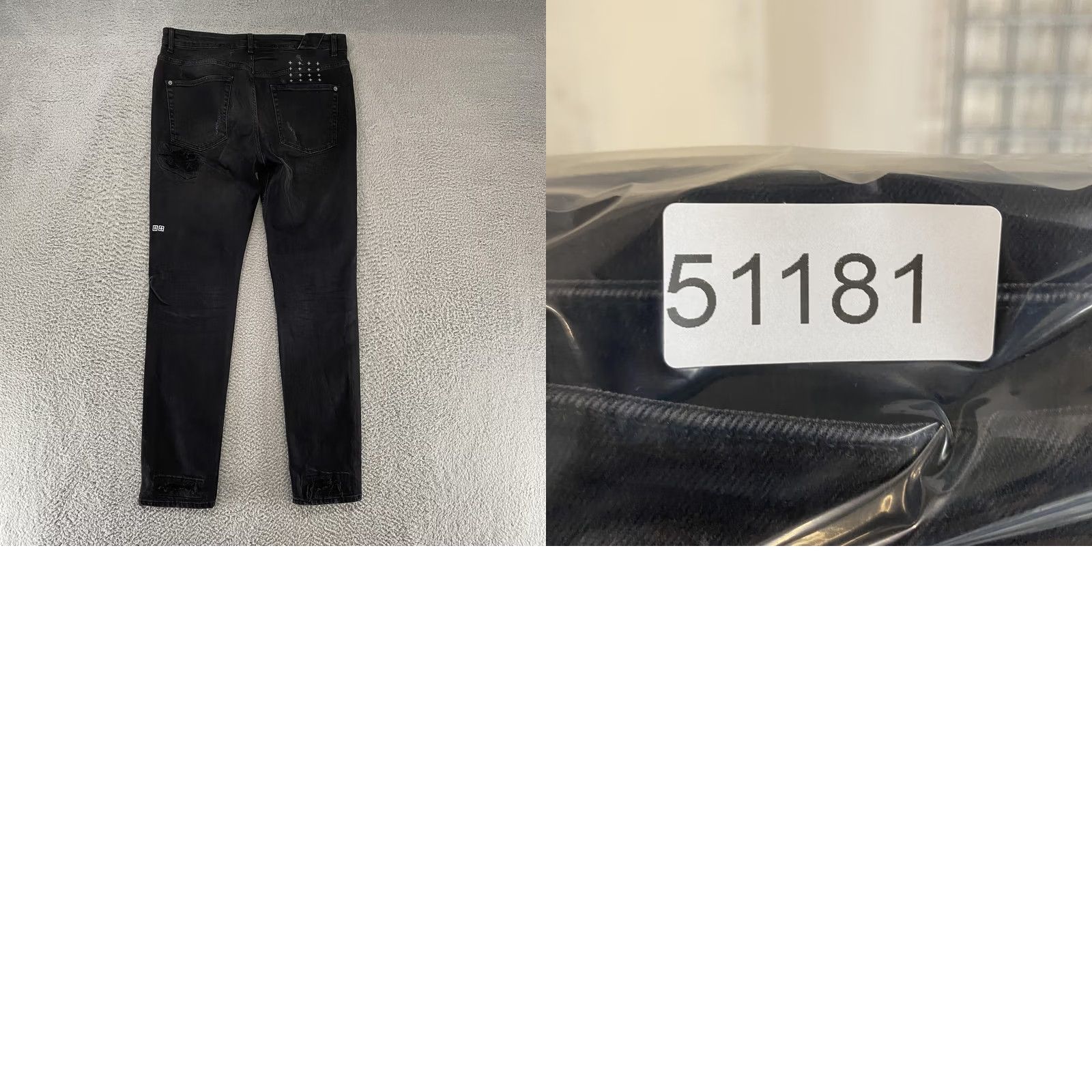 Ksubi Ksubi Jeans Mens 36 Black Distressed Skinny Straight Stretch Denim Button Fly Jeans Size US 36 / EU 52 - 9 Thumbnail