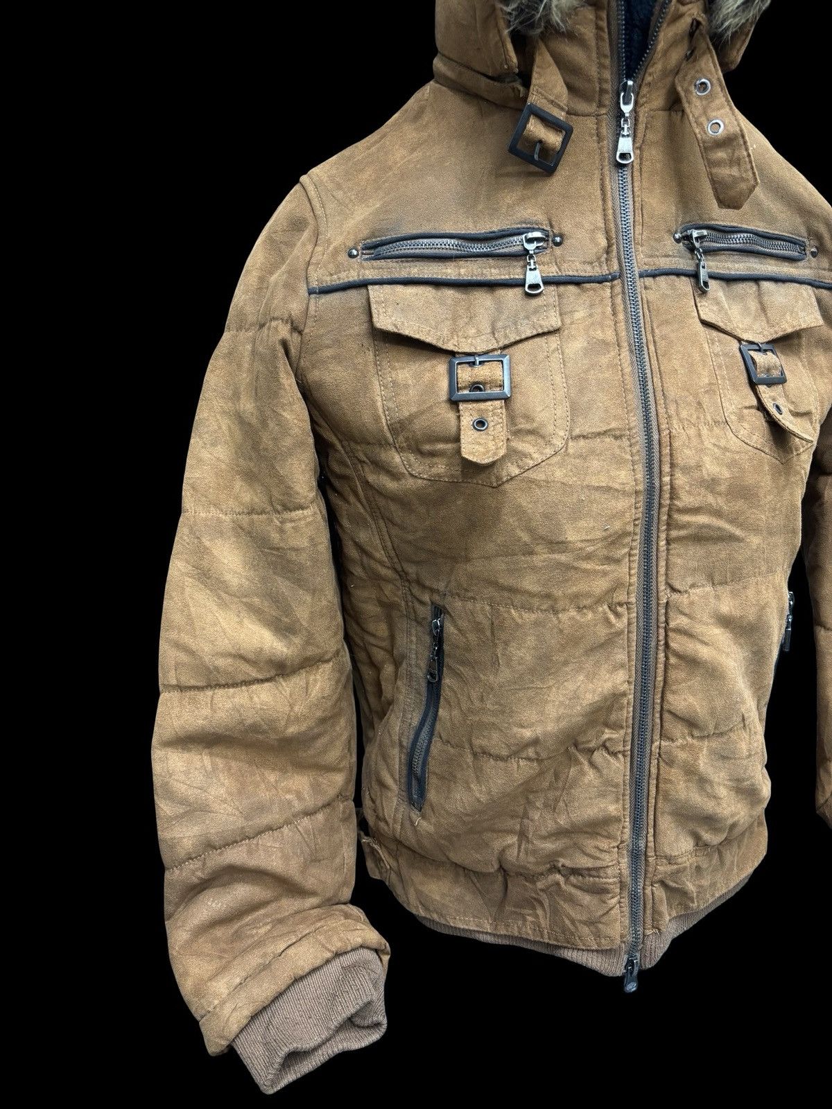 Japanese Brand in the attic Multipockets Fur Hoodie Punk Jacket Size US S / EU 44-46 / 1 - 18 Thumbnail
