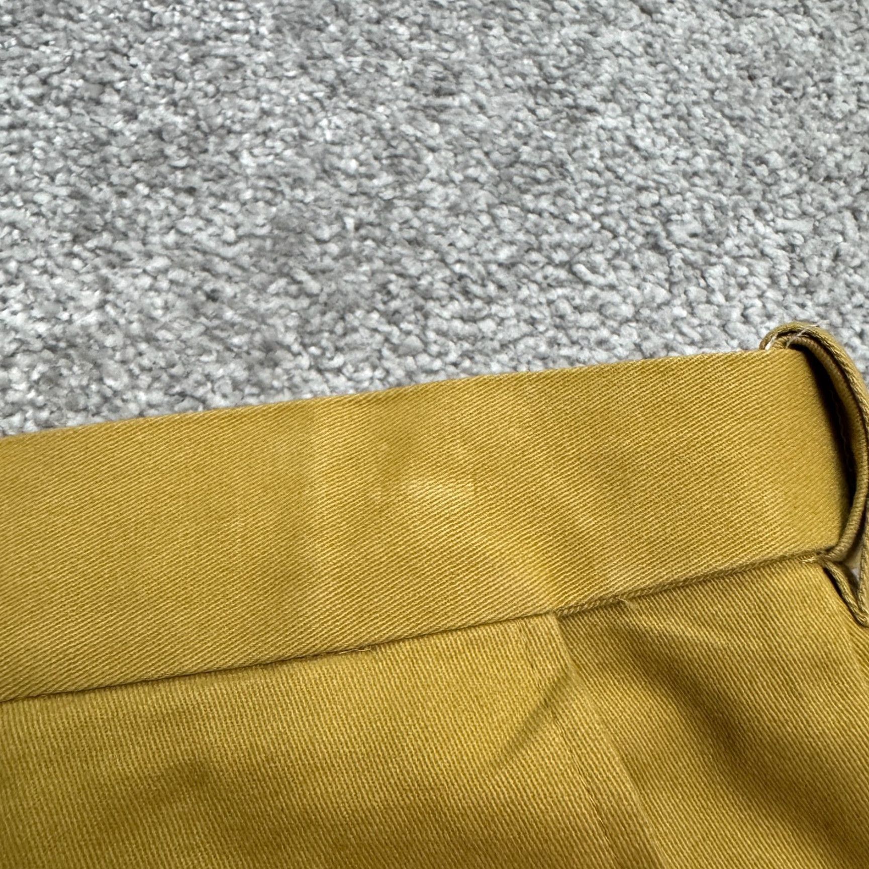 Vintage Peter Christian Cotton Chino Pants 36x28 Mustard Yellow Straight Leg Slacks Mens Size US 36 / EU 52 - 3 Thumbnail