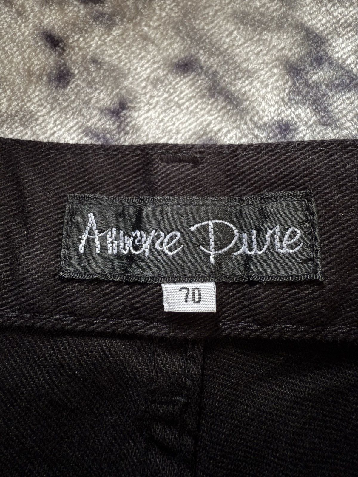 Japanese Brand Amore Pure Jagged Fractured Lightning Studded Flared Jeans Size US 27 - 22 Thumbnail