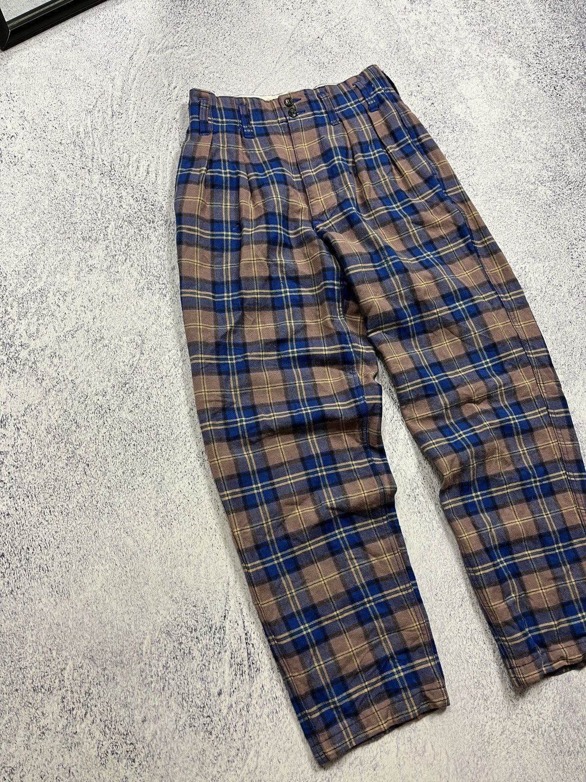 Nigel Cabourn Nigel Cabourn Vintage Wool Cheked Pants Rare Made in England Size 32" / US 10 / IT 46 - 5 Thumbnail