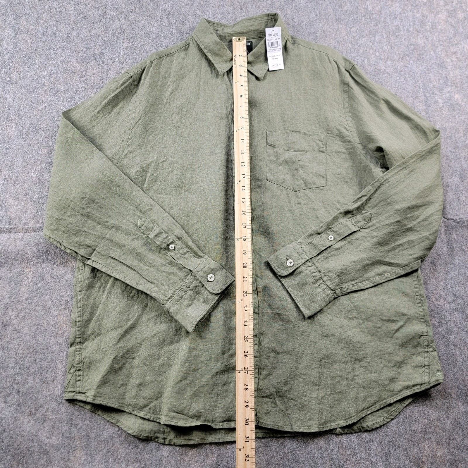 Todd Snyder Todd Snyder Linen Slim Fit Button Down Shirt *Read* Size US XXL / EU 58 / 5 - 5 Thumbnail